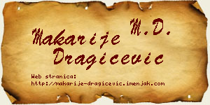 Makarije Dragičević vizit kartica
